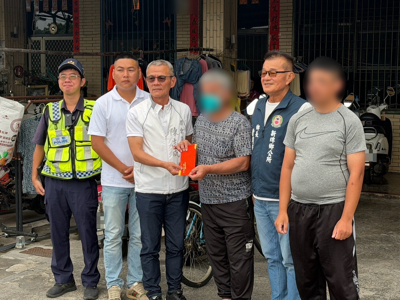 弱勢家庭突遭變故 潮警結合地方善心送暖解困